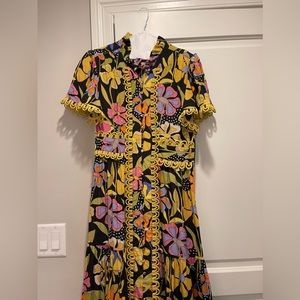 Beautiful eye pop floral dress, floor length